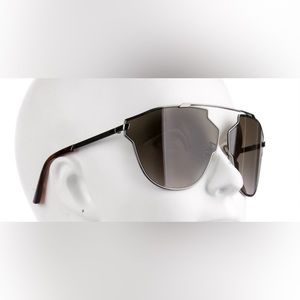 Christian Dior Paris Black Metal Oversize Aviator Sunglasses